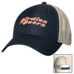 Stroke Play Golf Apparel Birdies And Beers Trucker Hat -golf clubs importe boutique BirdiesandBeersNavyandCoral