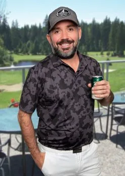 Stroke Play Golf Apparel Midnight Stealth Men's Golf Polo -golf clubs importe boutique BlackStealth