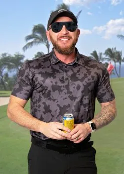 Stroke Play Golf Apparel Midnight Stealth Men's Golf Polo -golf clubs importe boutique BlackStealth2