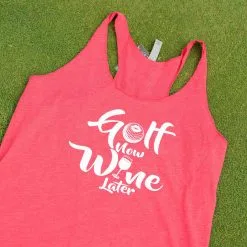 Stroke Play Golf Apparel Golf Now Wine Later Women's Tank Top -golf clubs importe boutique DSC 0005