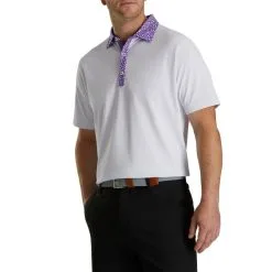 FootJoy Pique Tulip Trim Stretch Lisle Collar