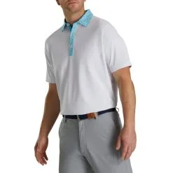FootJoy Pique Tulip Trim Stretch Lisle Collar -golf clubs importe boutique FJ 28458 02 223625