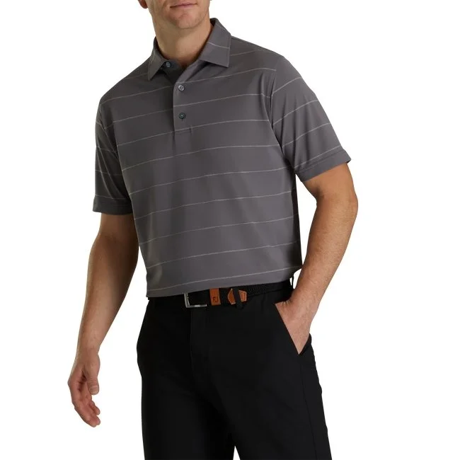 FootJoy Stretch Pique Chalkstripe Self Collar 2 FootJoy Stretch Pique Chalkstripe Self Collar - Image 2