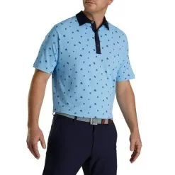 FootJoy Pique Stretch Scattered Floral Self Collar -golf clubs importe boutique FJ 28483 02 599142