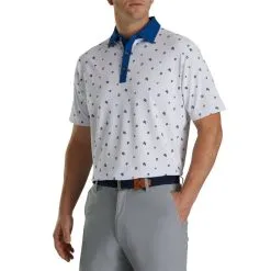 FootJoy Pique Stretch Scattered Floral Self Collar -golf clubs importe boutique FJ 28484 02 329877