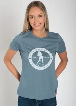 Stroke Play Golf Apparel Stroke Play Circle Women's T-Shirt -golf clubs importe boutique Ladies t shirt short sleeve front circle logo slate white heather a97050c3 99ef 4090 8369 6a811e8677ab