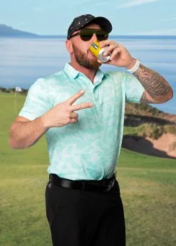 Stroke Play Golf Apparel Sneaky Good Men's Golf Polo -golf clubs importe boutique SneakyGreen2