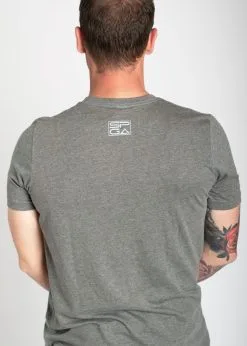 Stroke Play Golf Apparel Stroke Play Circle Men's T-Shirt -golf clubs importe boutique Stroke Play grey circle tshirt t logo grey cotton poly back