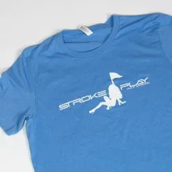 Stroke Play Golf Apparel Stroke Play Men's T-Shirt -golf clubs importe boutique Stroke Play logo tshirt t logo blue cotton poly